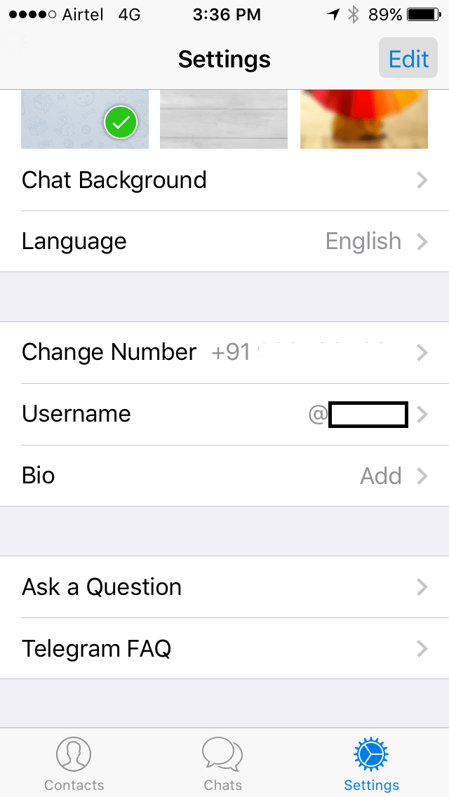 tradeaction mobile telegram settings